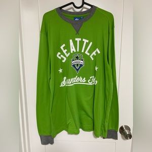 Seattle Sounders FC Adidas  Long Sleeve Shirt Large